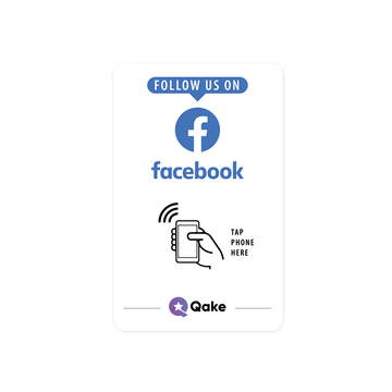 Qake Facebook Follower NFC Card for Effortless Social Media Expansion